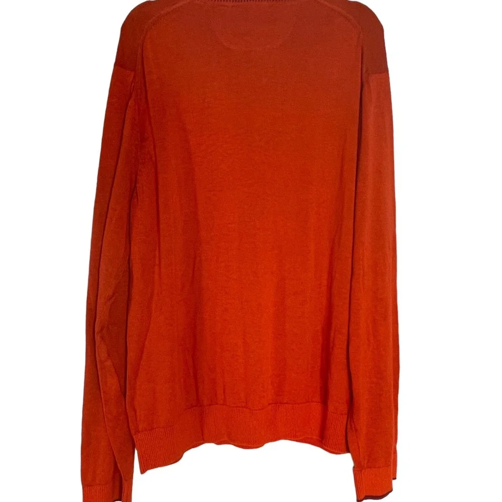 Bobby Jones Mens Orange Long Sleeve‎ Crew Neck Sweater 100% Pima Cotton XXL